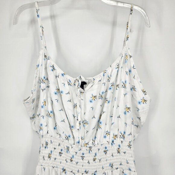 Rue Plus Dress Womens 4X Floral Sleeveless Summer Ruffle Hem Tie Waist Maxi - Picture 2 of 12